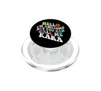 Retro Groovy Hello I'm Awesome But You Can Call Me Kara PopSockets PopGrip for MagSafe