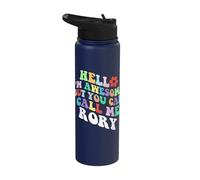 Retro Groovy Hello I'm Awesome But You Can Call Me Rory Stainless Steel Insulated Water Bottle