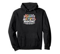 Retro Groovy High School Teacher Welcome Back To School Pullover Hoodie