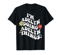 Retro Groovy Im Adelyn Doing Adelyn Things Funny Mother's Value Graphic T-Shirt