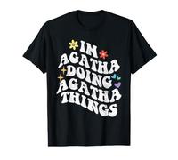 Retro Groovy Im Agatha Doing Agatha Things Funny Mother's Value Graphic T-Shirt