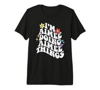 Retro Groovy Im Aimee Doing Aimee Things Funny Mother's Day Premium T-Shirt