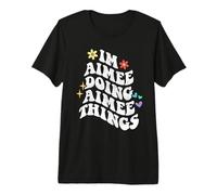 Retro Groovy Im Aimee Doing Aimee Things Funny Mother's Day Premium T-Shirt