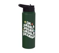 Retro Groovy Im Andra Doing Andra Things Funny Mother's Day Stainless Steel Insulated Water Bottle