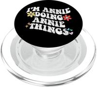 Retro Groovy Im ANNIE Doing ANNIE Things Funny Mother's Day PopSockets PopGrip for MagSafe