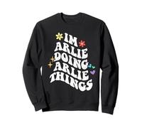 Retro Groovy Im Arlie Doing Arlie Things Funny Mother's Day Sweatshirt
