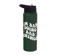 Retro Groovy Im BAB Doing BAB Things Funny Mother's Day Stainless Steel Insulated Water Bottle