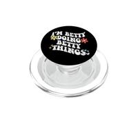 Retro Groovy Im BETTY Doing BETTY Things Funny Mother's Day PopSockets PopGrip for MagSafe