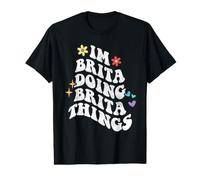 Retro Groovy Im Brita Doing Brita Things Funny Mother's Day Value Graphic T-Shirt