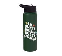 Retro Groovy Im Buffy Doing Buffy Things Funny Mother's Day Stainless Steel Insulated Water Bottle