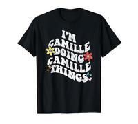 Retro Groovy Im Camille Doing Camille Things Funny Mother's Value Graphic T-Shirt, Men, Black, L
