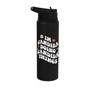Retro Groovy Im Candida Doing Candida Things Funny Mother's Stainless Steel Insulated Water Bottle