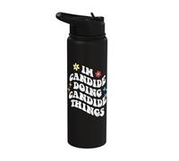 Retro Groovy Im Candide Doing Candide Things Funny Mother's Stainless Steel Insulated Water Bottle