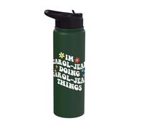 Retro Groovy Im Carol-Jean Doing Carol-Jean Things Funny Stainless Steel Insulated Water Bottle