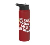Retro Groovy Im Chu Doing Chu Things Funny Mother's Day Stainless Steel Insulated Water Bottle