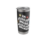 Retro Groovy Im Clarice Doing Clarice Things Funny Mother's Stainless Steel Insulated Tumbler