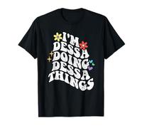 Retro Groovy Im Dessa Doing Dessa Things Funny Mother's Day T-Shirt