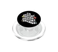 Retro Groovy Im DESTINY Doing DESTINY Things Funny Mother's PopSockets PopGrip for MagSafe