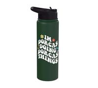 Retro Groovy Im Dorcas Doing Dorcas Things Funny Mother's Stainless Steel Insulated Water Bottle