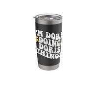Retro Groovy Im Doris Doing Doris Things Funny Mother's Day Stainless Steel Insulated Tumbler