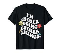 Retro Groovy Im Esther Doing Esther Things Funny Mother's Value Graphic T-Shirt