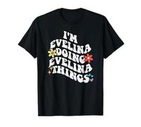 Retro Groovy Im Evelina Doing Evelina Things Funny Mother's T-Shirt