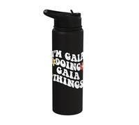 Retro Groovy Im Gaia Doing Gaia Things Funny Mother's Day Stainless Steel Insulated Water Bottle