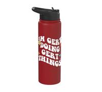 Retro Groovy Im Gert Doing Gert Things Funny Mother's Day Stainless Steel Insulated Water Bottle