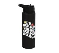 Retro Groovy Im Herma Doing Herma Things Funny Mother's Day Stainless Steel Insulated Water Bottle