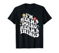 Retro Groovy Im Herma Doing Herma Things Funny Mother's Day T-Shirt