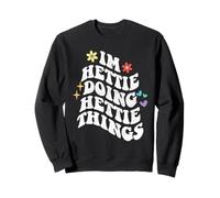 Retro Groovy Im Hettie Doing Hettie Things Funny Mother's Sweatshirt