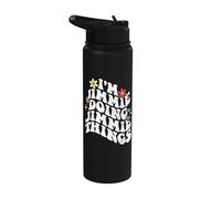 Retro Groovy Im Jimmie Doing Jimmie Things Funny Mother's Stainless Steel Insulated Water Bottle