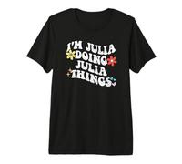 Retro Groovy Im Julia Doing Julia Things Funny Mother's Day Premium T-Shirt