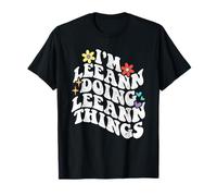 Retro Groovy Im Leeann Doing Leeann Things Funny Mother's T-Shirt