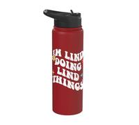 Retro Groovy Im Lind Doing Lind Things Funny Mother's Day Stainless Steel Insulated Water Bottle