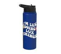 Retro Groovy Im LUX Doing LUX Things Funny Mother's Day Stainless Steel Insulated Water Bottle