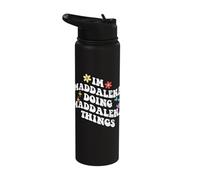 Retro Groovy Im Maddalena Doing Maddalena Things Funny Stainless Steel Insulated Water Bottle