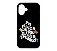 Retro Groovy Im MAIYA Doing MAIYA Things Funny Mother's Day Case for iPhone 16