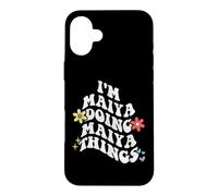 Retro Groovy Im MAIYA Doing MAIYA Things Funny Mother's Day Case for iPhone 16 Plus