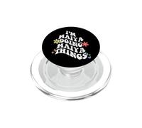 Retro Groovy Im MAIYA Doing MAIYA Things Funny Mother's Day PopSockets PopGrip for MagSafe