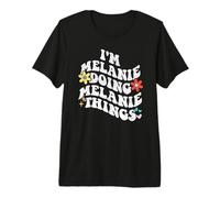 Retro Groovy Im Melanie Doing Melanie Things Funny Mother's Premium T-Shirt