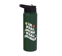 Retro Groovy Im Meri Doing Meri Things Funny Mother's Day Stainless Steel Insulated Water Bottle