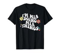 Retro Groovy Im MIA Doing MIA Things Funny Mother's Day Value Graphic T-Shirt, Men, Black, L