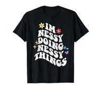 Retro Groovy Im Nessy Doing Nessy Things Funny Mother's Day T-Shirt