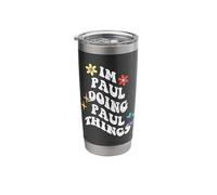 Retro Groovy Im Paul Doing Paul Things Funny Mother's Day Stainless Steel Insulated Tumbler