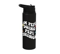 Retro Groovy Im Pepi Doing Pepi Things Funny Mother's Day Stainless Steel Insulated Water Bottle