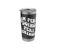 Retro Groovy Im Peri Doing Peri Things Funny Mother's Day Stainless Steel Insulated Tumbler