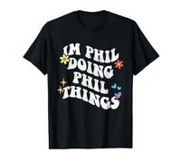 Retro Groovy Im Phil Doing Phil Things Funny Mother's Day Value Graphic T-Shirt