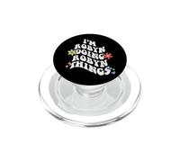 Retro Groovy Im ROBYN Doing ROBYN Things Funny Mother's Day PopSockets PopGrip for MagSafe