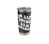 Retro Groovy Im Sam Doing Sam Things Funny Mother's Day Stainless Steel Insulated Tumbler